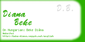 diana beke business card